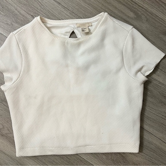 H&M Off White Crop Top Size 6 - Picture 4 of 11